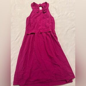 Marc by Marc jacobs midi dress bow front size 2 dark pink magenta